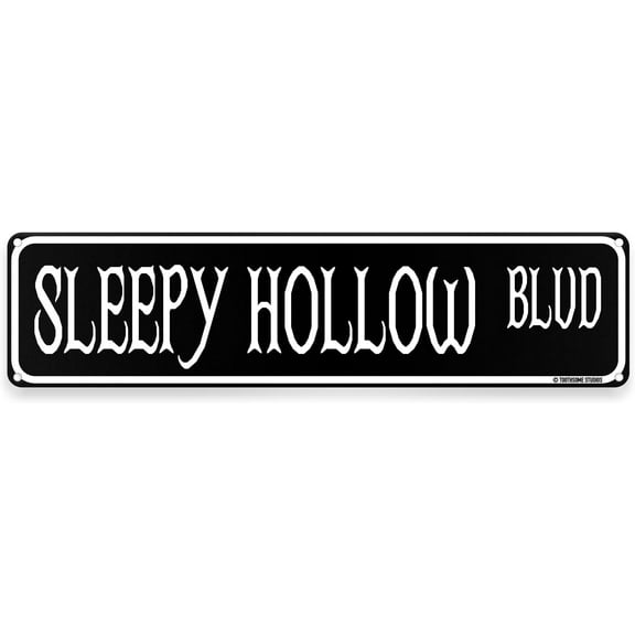 Sleepy Hollow Blvd Halloween Theme Street Sign Spooky Bar Game Room Home Man Cave Home Decor 4 X 16 Inch