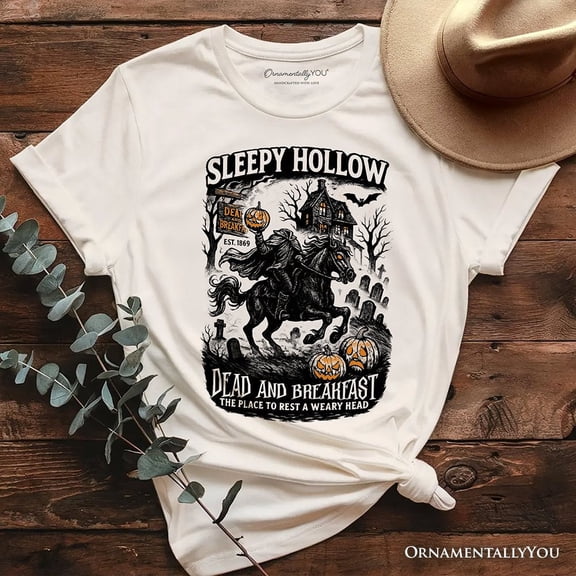 Sleepy Hollow Headless Horseman T-Shirt, Gothic Haunted Halloween Tee