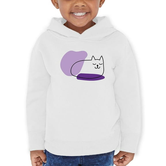 Sleepy Kitten Very Peri Lineart Hoodie Toddler -Image by Shutterstock,  4 Toddler