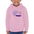 thumbnail image 1 of Sleepy Kitten Very Peri Lineart Hoodie Toddler -Image by Shutterstock,  5 Toddler, 1 of 4