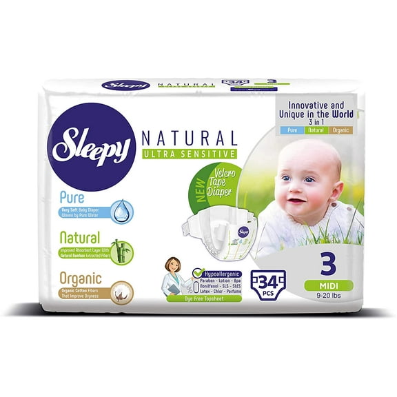 Sleepy Natural - Baby Diaper - 3|Midi