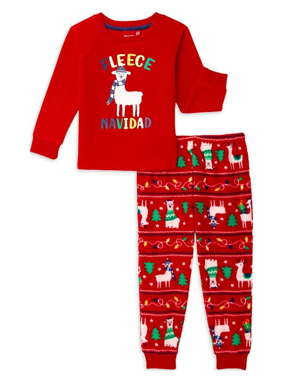 Sleepy Nites Boys and Girls Unisex Navidad Holiday Matching Family Christmas Pajamas Sleepwear Set, 2-Piece, Sizes XS-XL