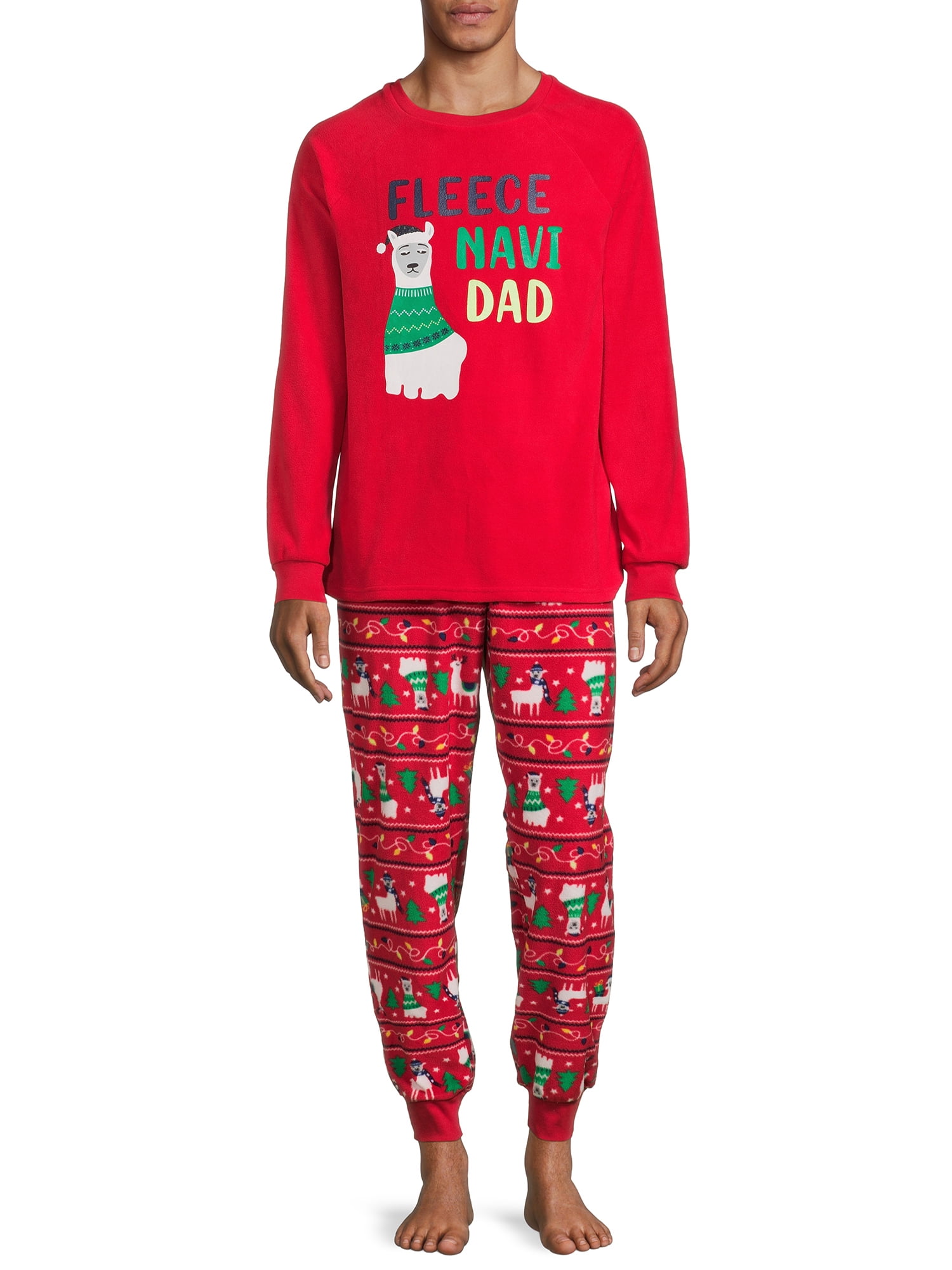 Sleepy Nites Fleece Navidad Holiday Matching Family Christmas Pajamas Men's Sleepwear Set, 2-Piece, Sizes S-XL