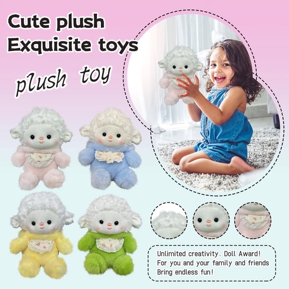 Sleepy Sheep Plush Toy Lamb Doll in Pajamas with Nightcap,Soft Bedtime Companion Animal Doll for Home Decor and Sleeping Comfort Gift