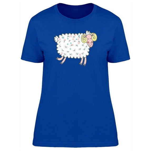 Sleepy Sheep With Horns T-Shirt Women -Image by Shutterstock, Female Small