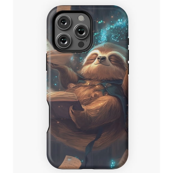 Sleepy Sloth Wizard Funny Magical Phone Case for iPhone 16 15 14 13 12 11 Pro Max
