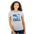 thumbnail image 1 of Sleepy Smurf 80s Cartoon Chillin Out Women's T Shirt Ladies Tee Brisco Brands S, 1 of 2