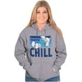 thumbnail image 1 of Sleepy Smurf 80s Cartoon Chillin Out Zip Up Hoodie Men's Women's Brisco Brands S, 1 of 6