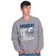 thumbnail image 1 of Sleepy Smurf Monday Got Me Like Funny Sweatshirt for Men or Women Brisco Brands S, 1 of 6