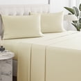 thumbnail image 1 of Sleepy Town Sheets Set, Soft & Wrinkle Free Microfiber 4 Piece Full Sheet Set Deep Pocket, Off White, 1 of 5