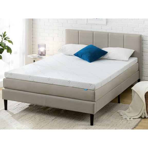 Sleepy's by Mattress Firm 3" Gel Memory Foam Mattress Topper, Breathable and Cooling, CertiPUR-US Certified, Pressure Relieving and, Twin