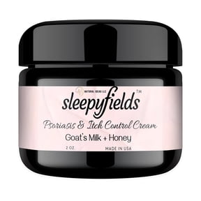Sleepyfields Psoriasis & Itch Control Cream, Goat's Milk + Honey, Anti-Itch, 2 oz