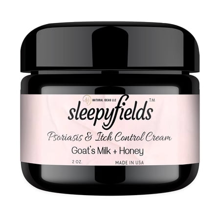 Sleepyfields Psoriasis & Itch Control Cream, Goat's Milk + Honey, Anti-Itch, 2 oz