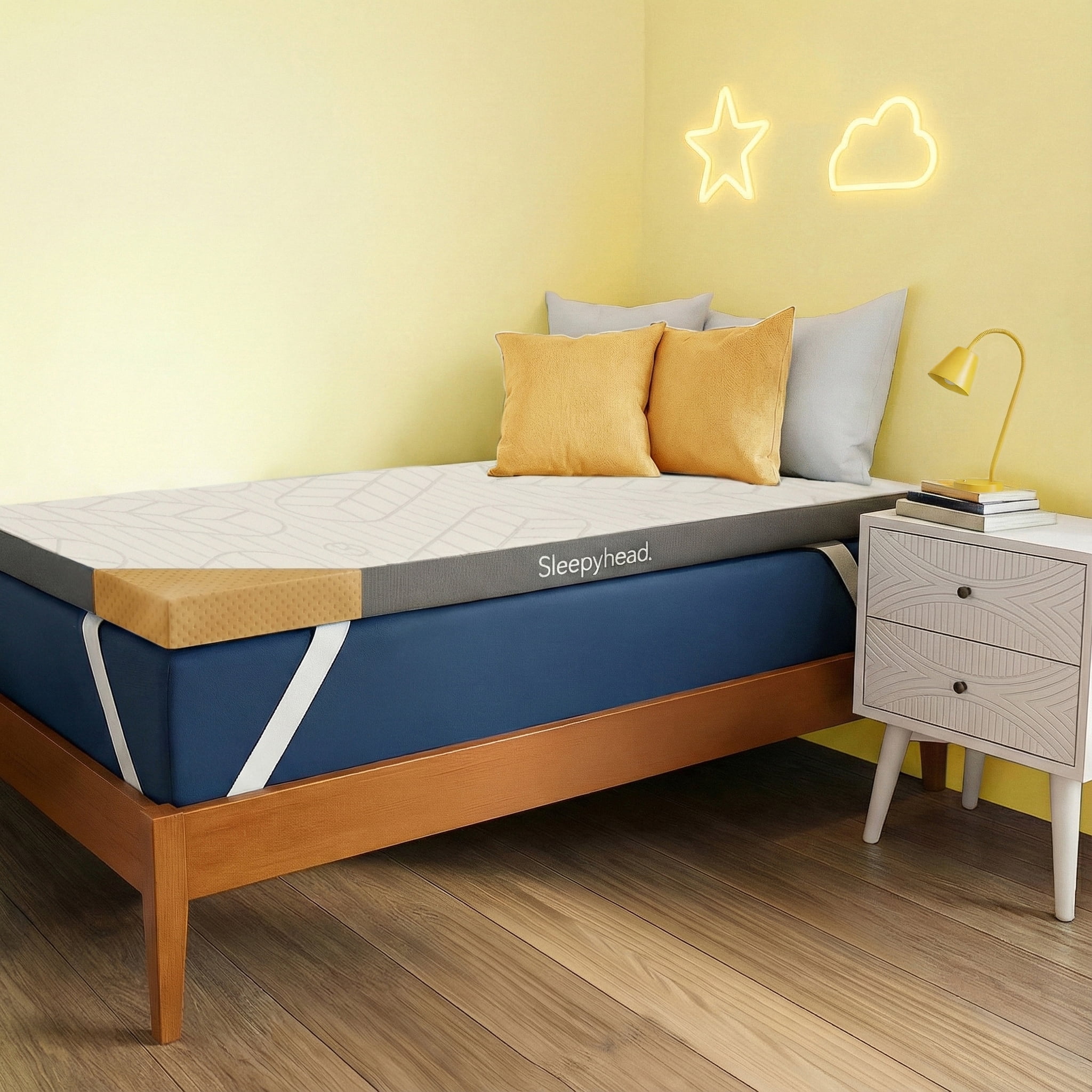 Sleepyhead 2-Inch Twin XL Mattress Topper - Copper-Infused Memory Foam ...