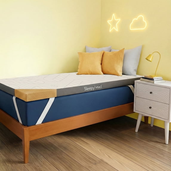 Sleepyhead 2-Inch Twin XL Mattress Topper - Copper-Infused Memory Foam Topper with Washable Cover - College Dorm Room Essential