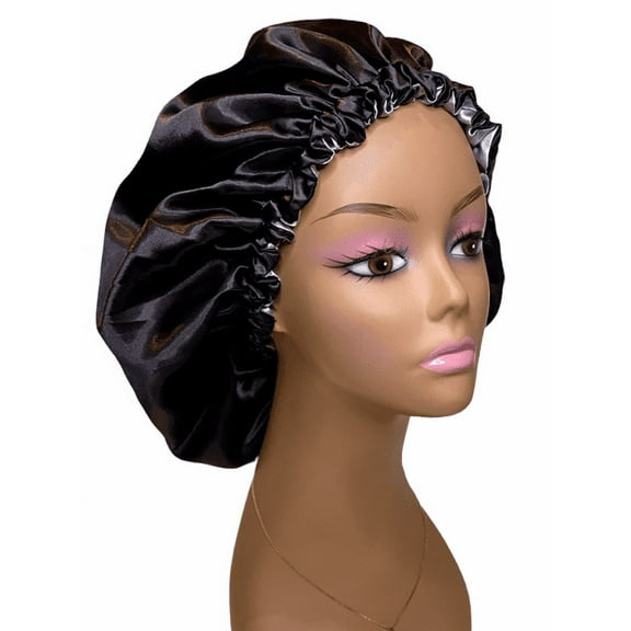 Sleepylux Luxury Satin Silk Women Adjustable Sleeping Caps Hair Bonnet