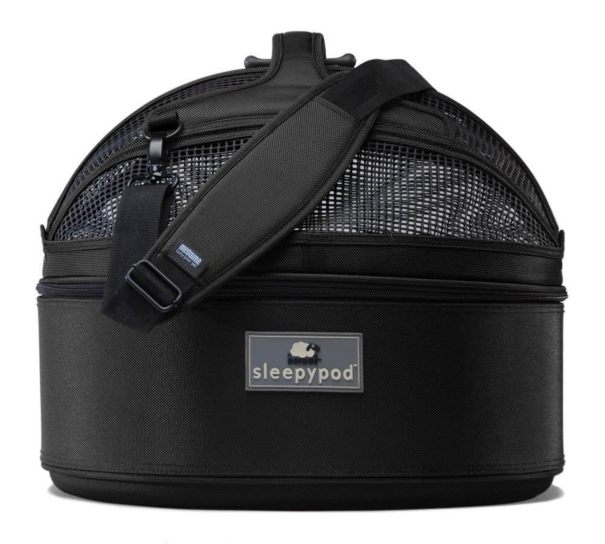 Medium Jet Black Soft Sided Pet Carrier Bed