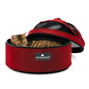 Sleepypod Mobile Pet Bed   Multi-use Travel Pet Bed, Crash-Tested Car Seat, Carrier for Dogs and Cats up to 15 Pounds Strawberry Red
