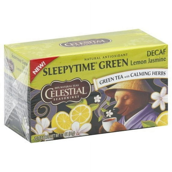 Sleepytime Decaf Lemon Jasmine Green Tea Bags With Calming Herbs - 20 Ct - 6 Pack