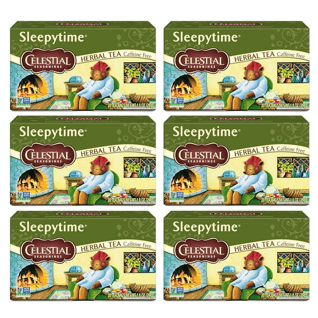 Sleepytime Herbal Tea, Caffeine Free, 20 Tea Bags Box, (Pack of 6