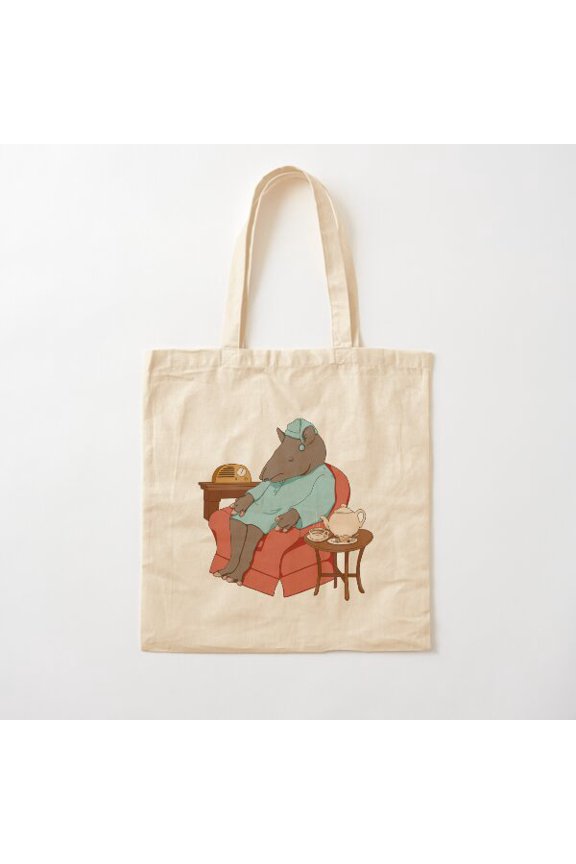 Sleepytime Tapir Canvas Tote Bags, Reusable Shopping Bag