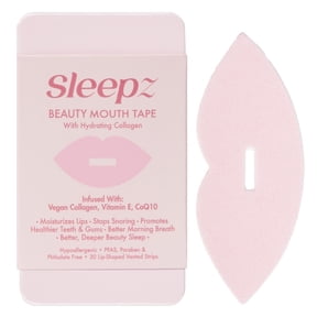 Sleepz Beauty Mouth Tape Infused with Hydrating Collagen for All Skin Types, 30 Count, Pink