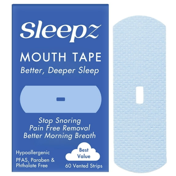 Sleepz Mouth Tape Strips with Ventilation, 60 Count