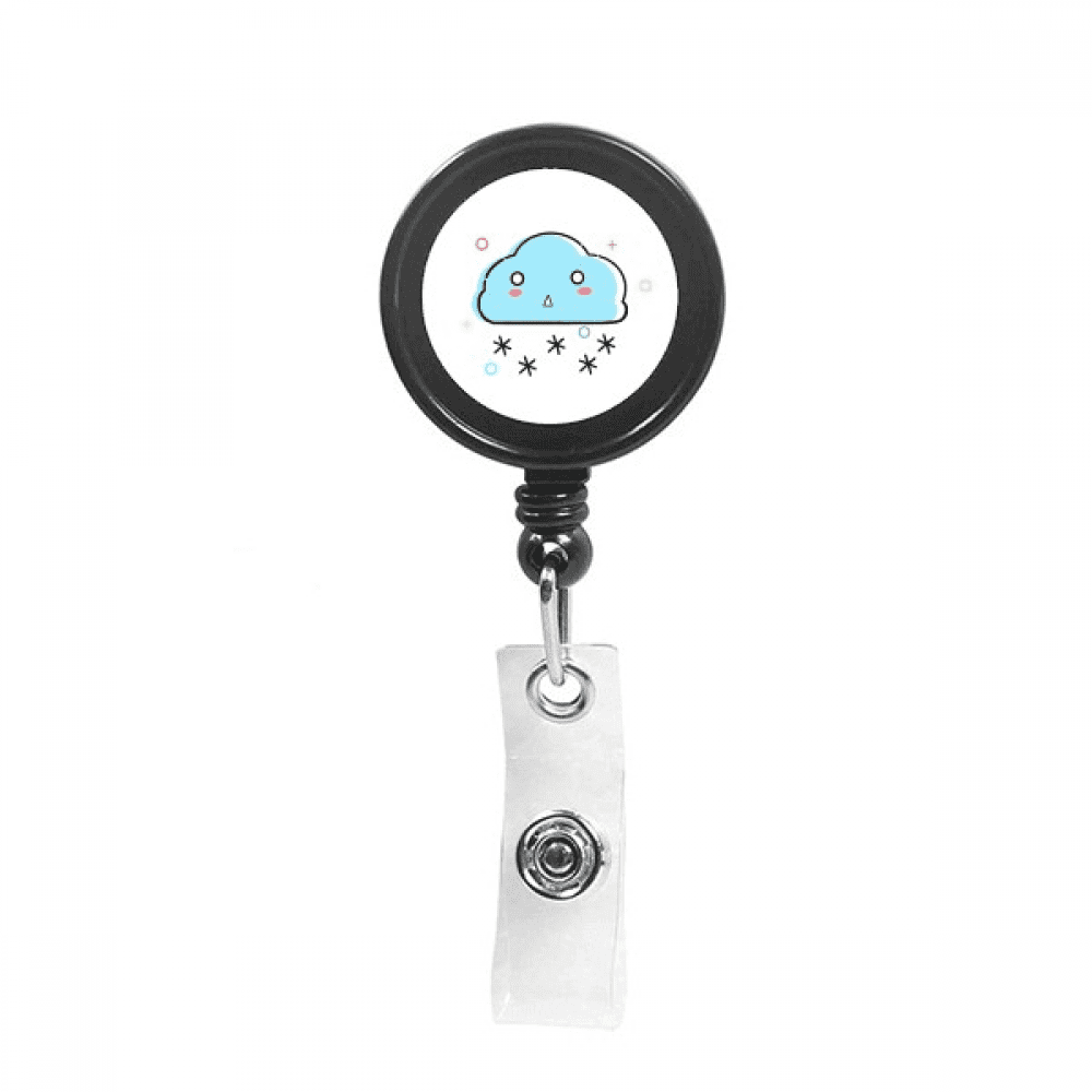 Sleet Snow Rain Lovely Retractable Keychain Badge Holder ID Badge