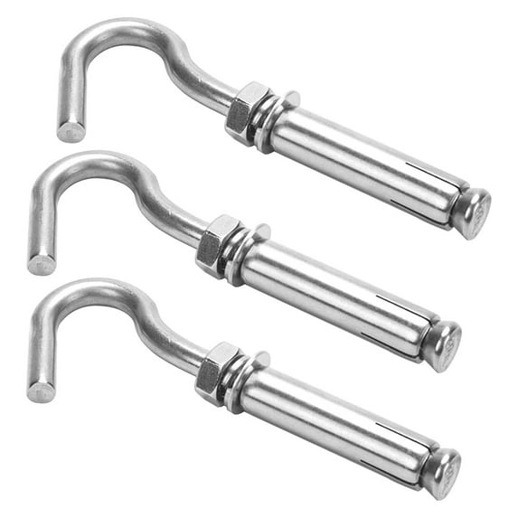 Sleeve Anchor Bolt ， Expansion Sleeve Anchor Screw Bolts,3 Pieces of Anchor Bolts with Hook Openings,(Color : 3pcs, Size : M6) (Color : 3pcs, Size : M6) (Color : 3pcs, Size : M8)