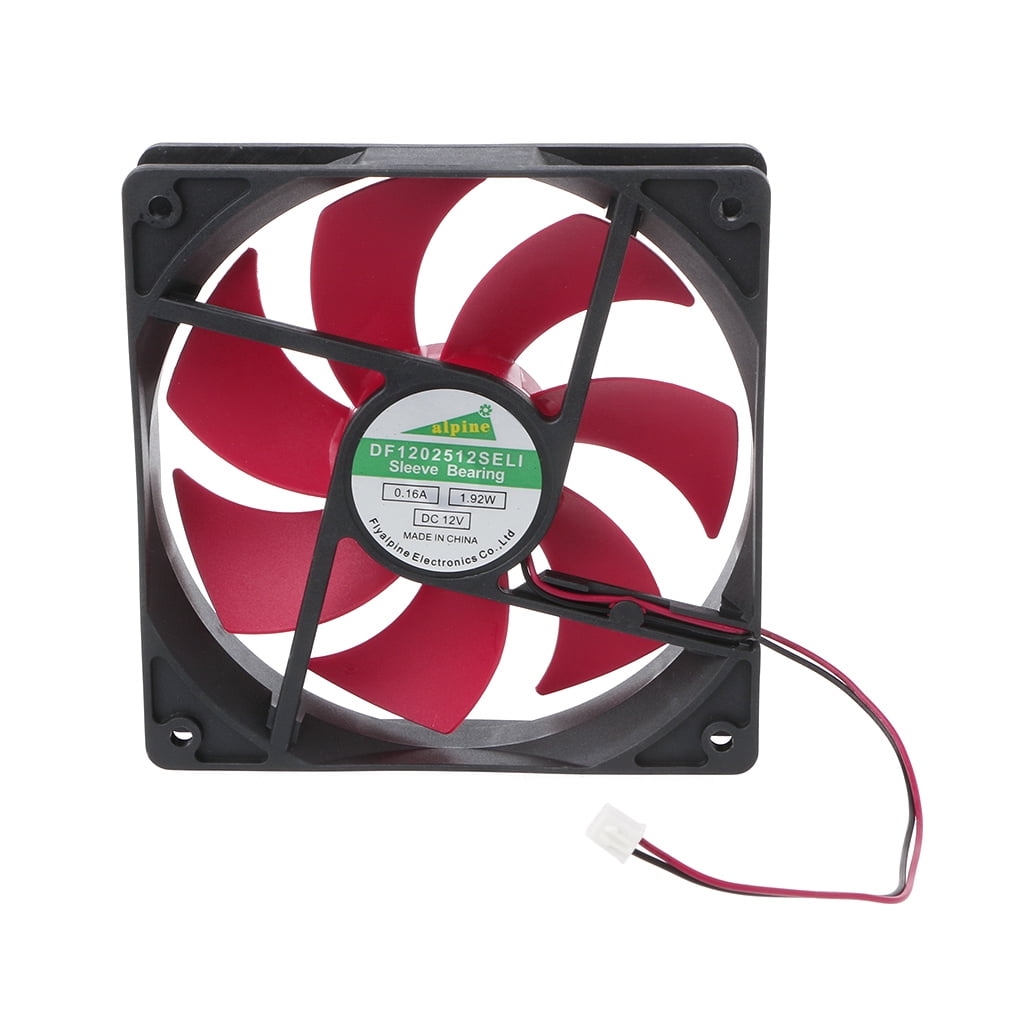Sleeve Bearing High Speed 7-Blade Fan 12cm DC 12V 0.16A 2 Pin DC Brushless  Cooling Exhaust Fan 1800RPM for CPU Server - Walmart.com