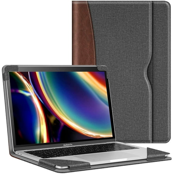 Sleeve Case for MacBook Air 13.6" (2024/2022) / Air 13.3" (2018-2020/M1) / Macbook Pro 13" (M2/M1) (2022-2016), PU Leather Folio Book Cover