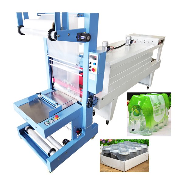 Sleeve Film Sealing Wrapping Packaging Cutting Shrinking Machine Semi-Automatic 220V