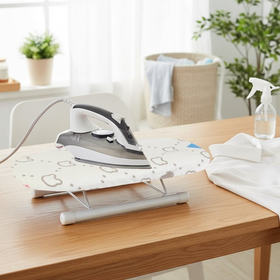 Sleeve Ironing Board, Portable Mini Ironing Pad for Cuffs and Collars, Foldable Design with Heat Resistant Cover, Stable Base for Household Ironing Accessory
