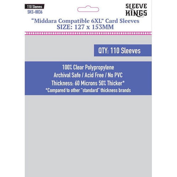 Sleeve Kings: Middara Compatible 6XL Card Sleeves (127x153mm) (110)