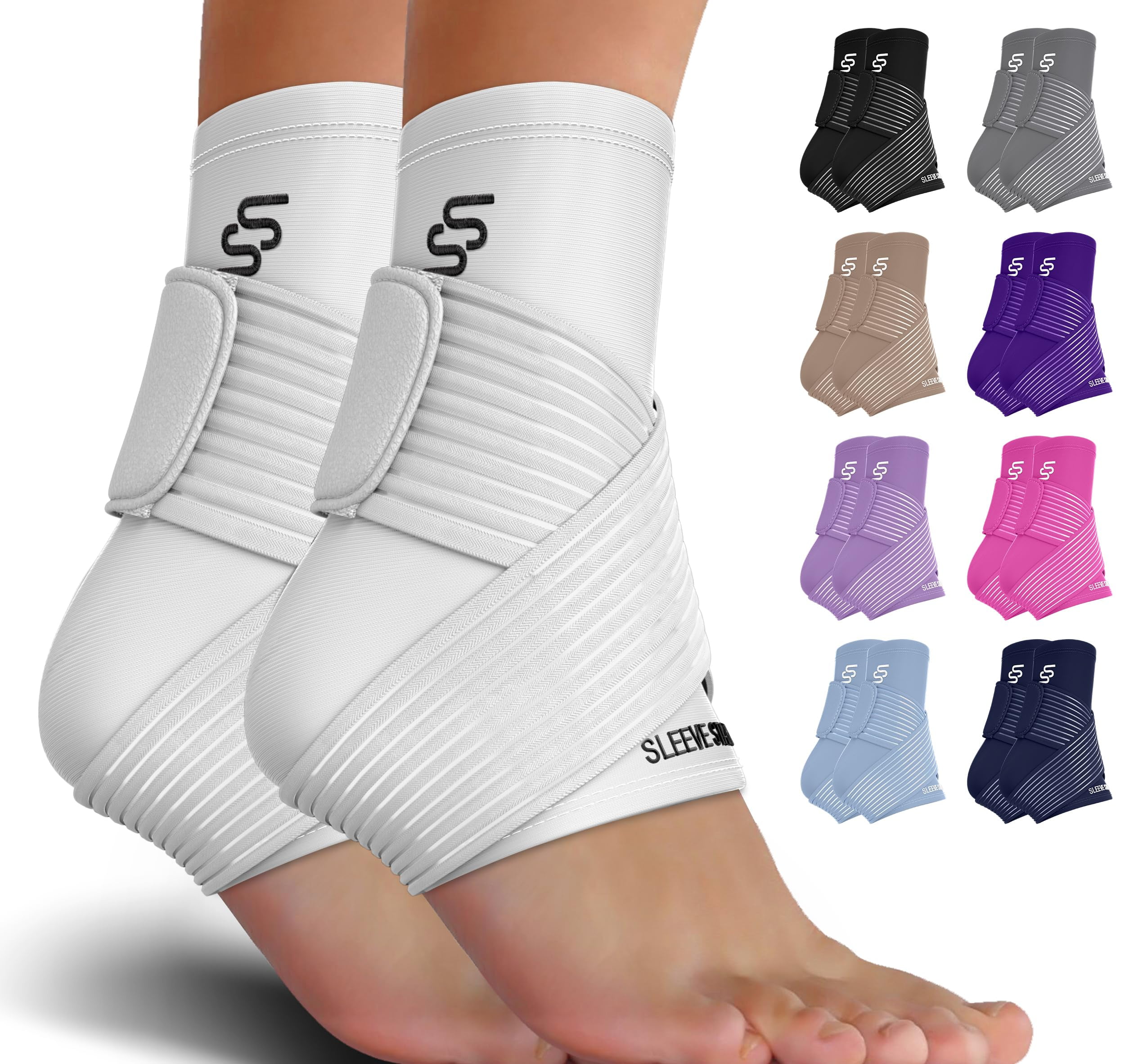 Sleeve Stars Ankle Brace for Sprained Ankle, Plantar Fasciitis Relief