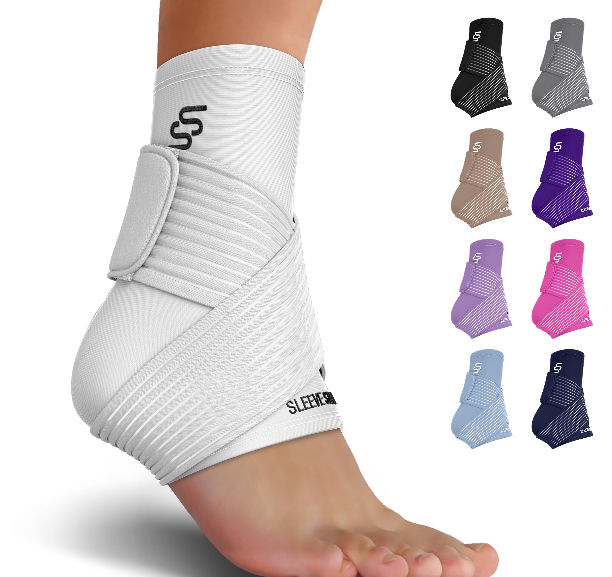 Sleeve Stars Ankle Brace for Sprained Ankle, Plantar Fasciitis Relief