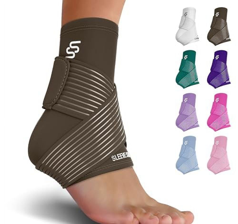 Sleeve Stars Ankle Brace for Women & Men, Achilles & Plantar Fasciitis Relief Compression Sleeve