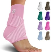 Sleeve Stars Ankle Brace for Sprained Ankle, Ankle Support for Women & Men, Single, Baby Pink