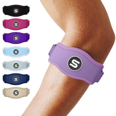Sleeve Stars Tennis Elbow Brace for Men & Women, Relief for Tendonitis, Single, Light Purple