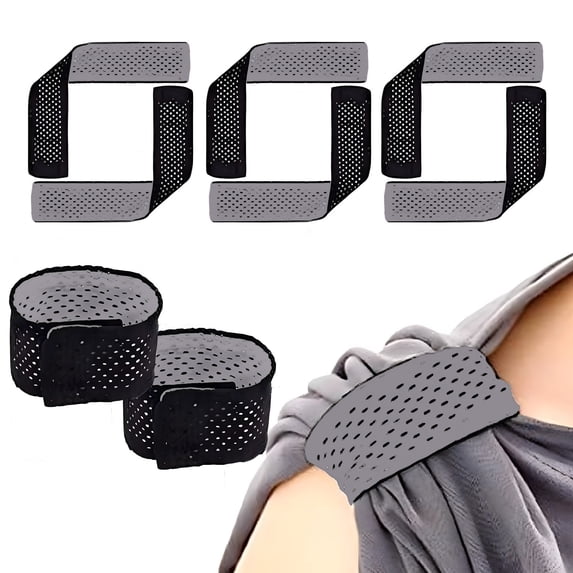 Sleeve Straps T-shirt Holders, Breathable Mesh Material, Reusable Adhesive Design, Non-slip Shoulder Grips, Athletic Performance Enhancer, Topliu