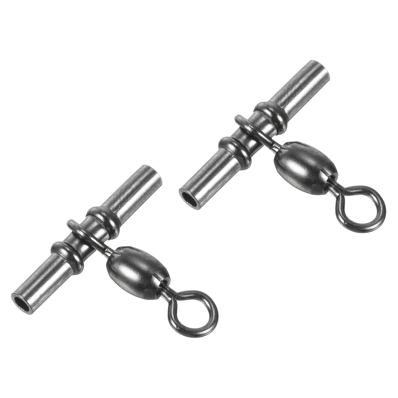Sleeve Swivel, 97lb Stainless Steel Cross Line 3 Way Fishing Terminal Tackle, Black 50 Pack - image 1 of 6
