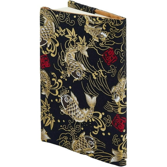 Sleeve Waterproof A5 Paperback Book Cover Hand Cloth Diary Fabric Book Cover with Flower Pattern for Textbook Notebook Record Notebook Protective 3122.5cm Black Sky Blue