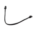thumbnail image 1 of Sleeved ATX 4 Pin P4 Male to ATX P4 Female CPU Power Extension Cable Black, 1 of 10