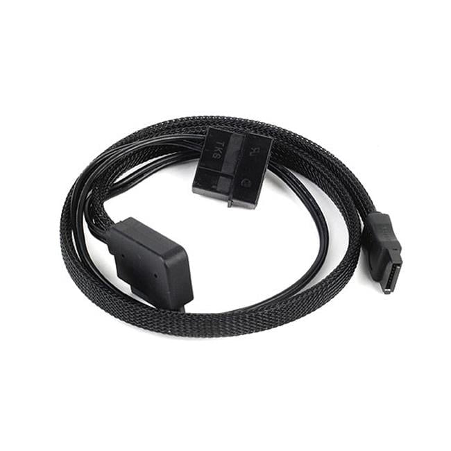 Sleeved Slim Sata Adapter Cable - Black