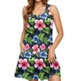 thumbnail image 1 of Sleeveless A-Line Sundress for Women V-Neck Casual Summer Mini Dress with Pockets Lightweight Flowy Dresses, 1 of 1