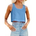 thumbnail image 1 of Sleeveless Basic Womens Crop Tops Casual Loose Tank Top Cropped Athletic Yoga Shirt, 1 of 4
