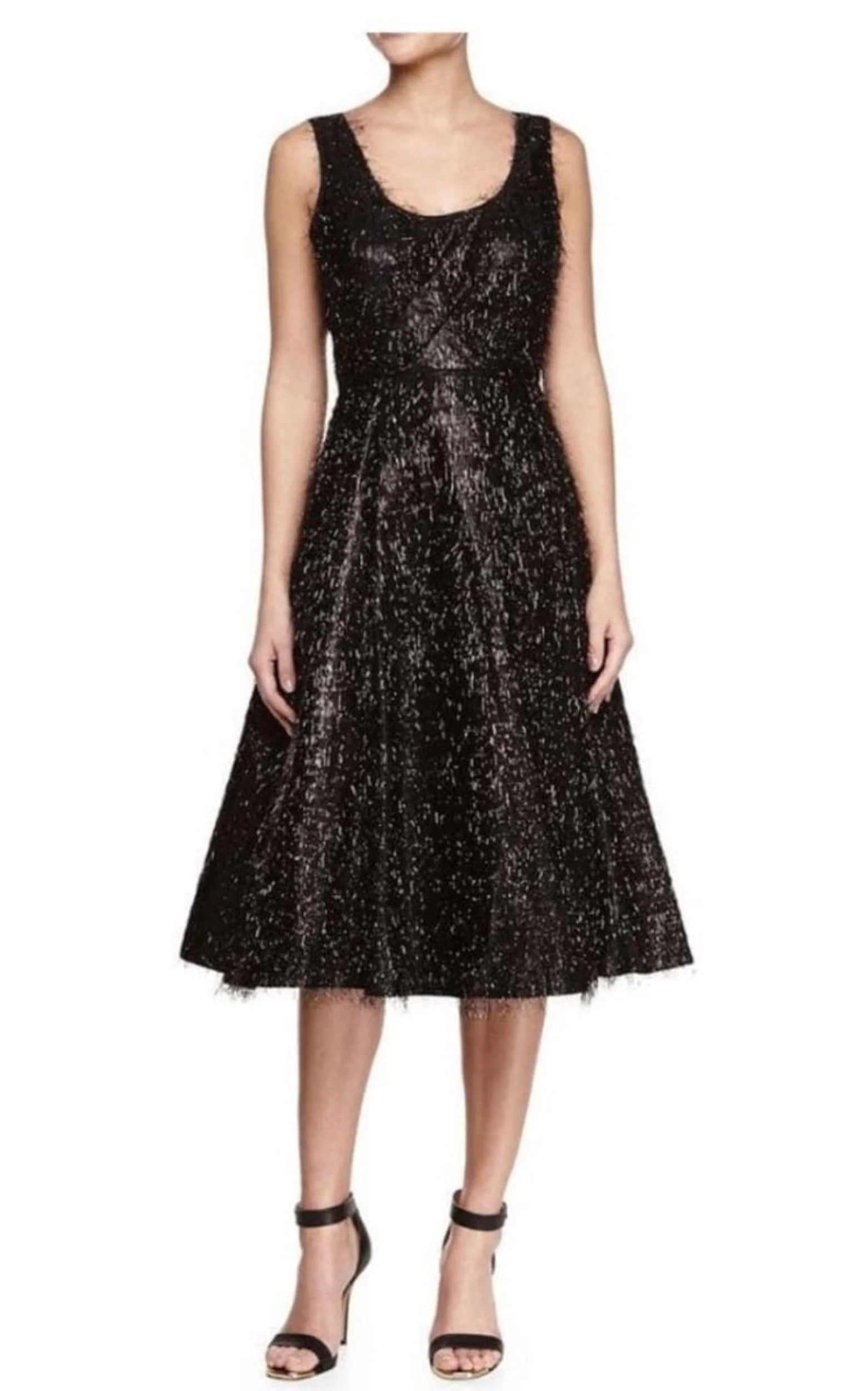 パーティードレス Sleeveless Beaded & Eyelash Fringe Dress Sleeveless Beaded & Eyelash Fringe Cocktail Dress - Walmart
