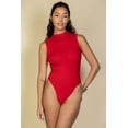thumbnail image 1 of Sleeveless Bodysuit with Ribbed Mock Neck, 1 of 10