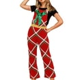 thumbnail image 1 of Sleeveless Christmas Jumpsuit for Women Cute Santa Overalls Xmas Holiday Romper One Piece Outfits, 1 of 6