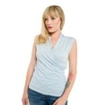 thumbnail image 1 of Sleeveless Cotton Wrap Top, 1 of 3